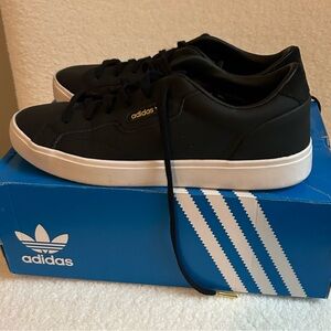 adidas Black Sneakers with White Sole